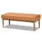 Baxton Studio Arvid Mid-Century Modern Tan Faux Leather and Walnut Brown Finished Wood 5-Piece Dining Nook Set 175-10837-10838-10839-9305-Zoro - alternate 6